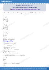 Đề thi học kì 1 Tiếng Anh 5 iLearn Smart Start - Đề số 4